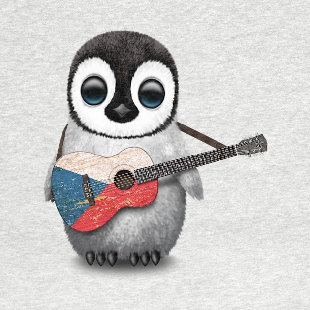 Baby Penguin Playing Czech Flag Guitar by jeffbartels